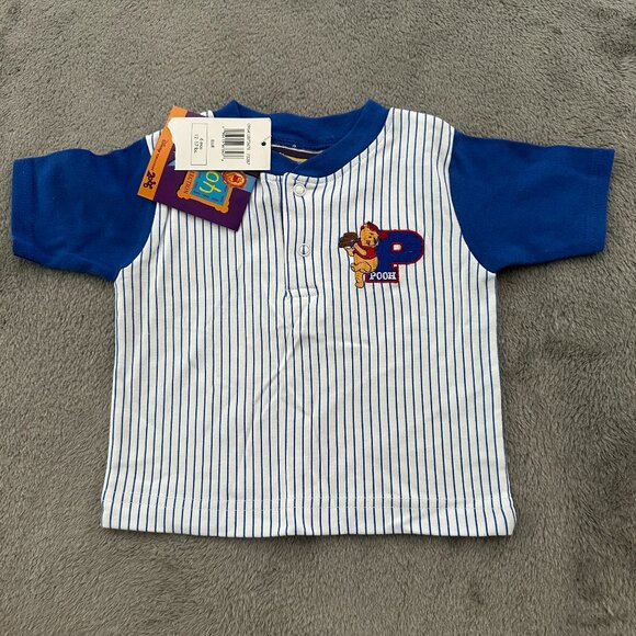 Vintage 2000 Y2K Winnie The Pooh Baseball Tee Shirt 6 Months - Picture 1 of 5